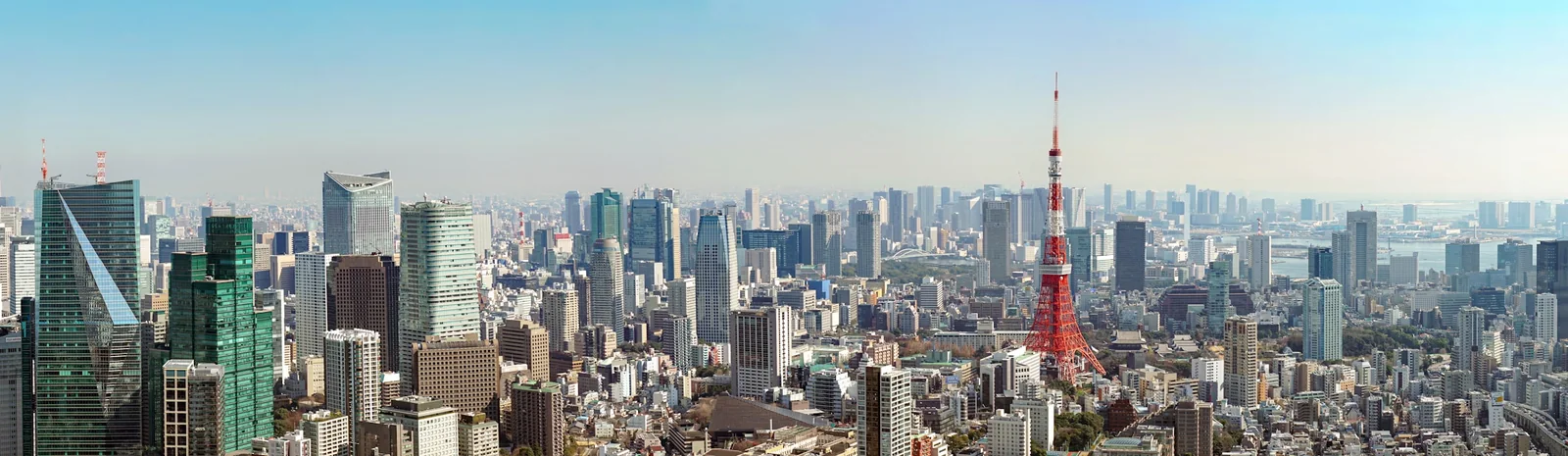 东京城市天际线与东京塔